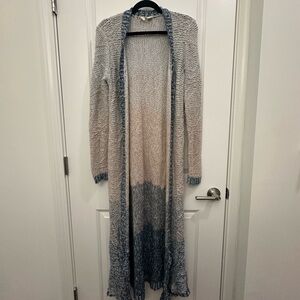 Moth Gray and Blue Long Cardigan